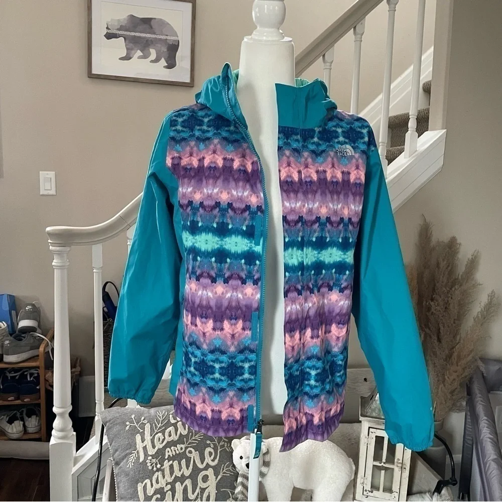 North Face | Girls XL‎ Dry Vent Purple/Teal Lightweight Hooded Jacket